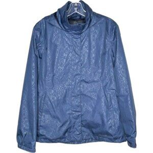 Eddie Bauer Packable Rainfoil Jacket With Zip Away Hood - Blue - M